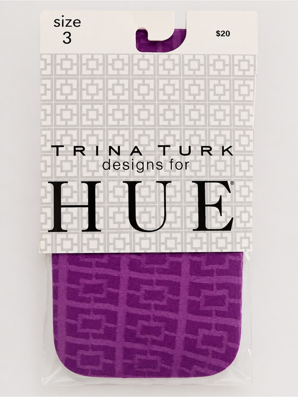 HUE x Trina Turk Purple Pattern Hosiery